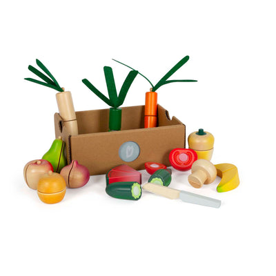 Small foot wooden cut vegetables play set Fresh, 14dlg.