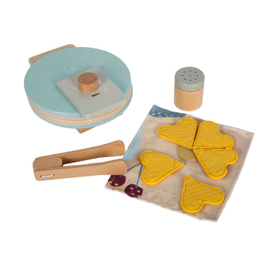Set di giochi per waffle in legno di piccoli piedi, 10dlg.