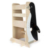 Torre de aprendizaje de madera de pie pequeño Penguin Wild Life, 92cm