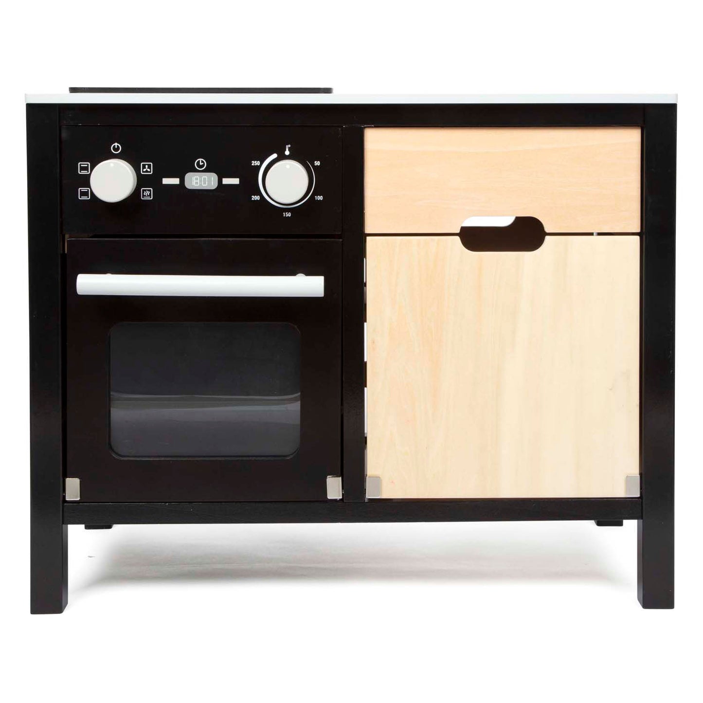 Cocina industrial de madera de pie pequeño con isla de cocina, 18dlg.