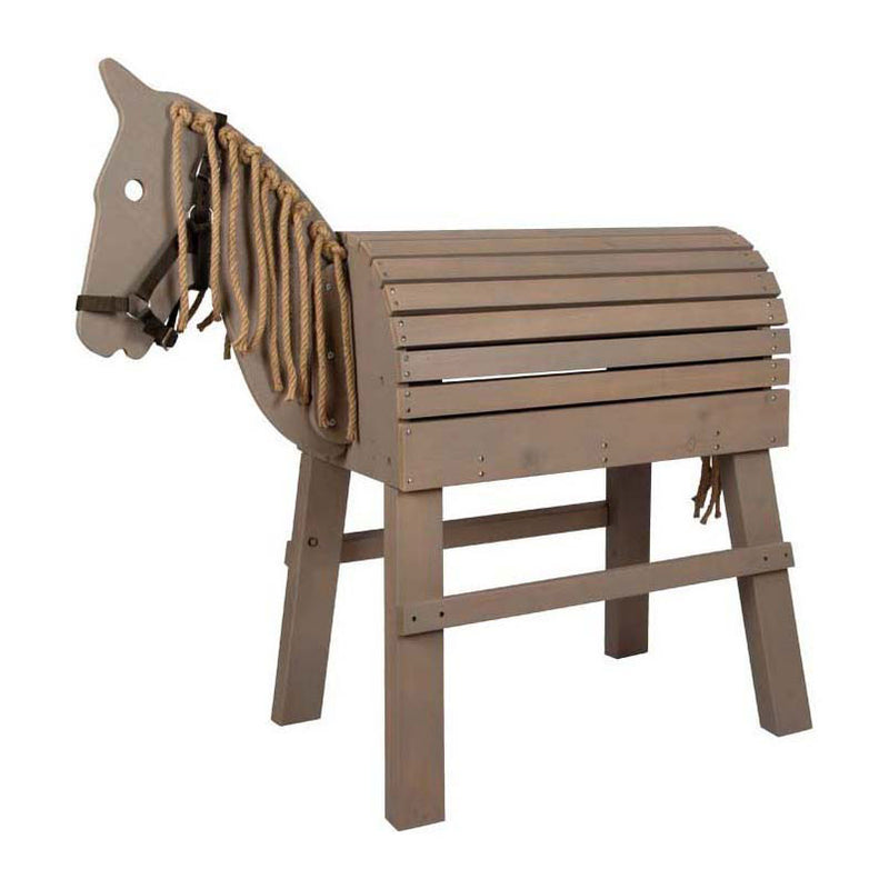 Pieno piccolo - cavallo di legno grigio