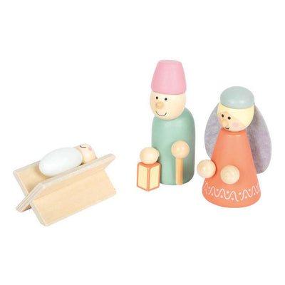 Piccolo Foot - Set da gioco per la storia di Natale in legno Kribbe