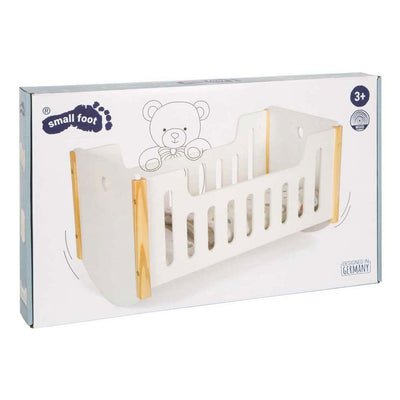 Cozy small foot - wooden doll bed white little button