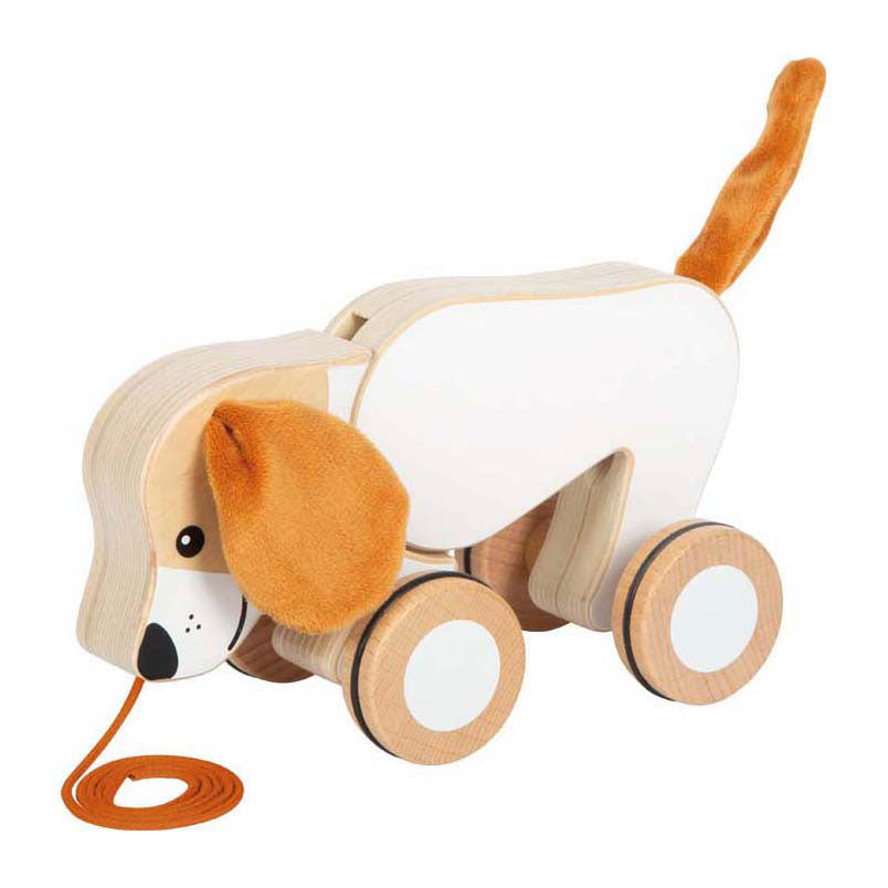 Piccollo - Trekhond di legno con orecchie scoppiettanti