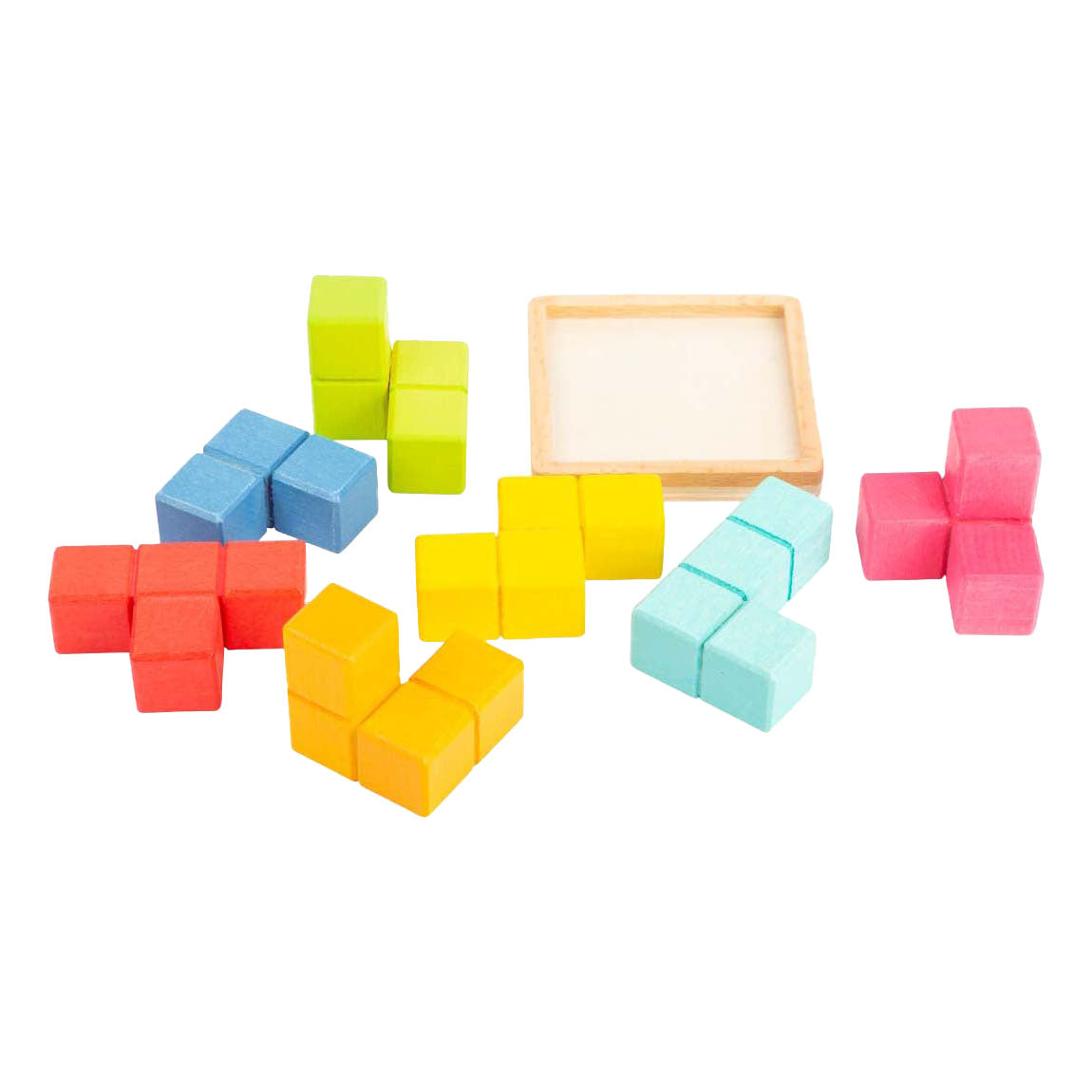 Puzzle cerebrale 3D in legno di piccoli piedi