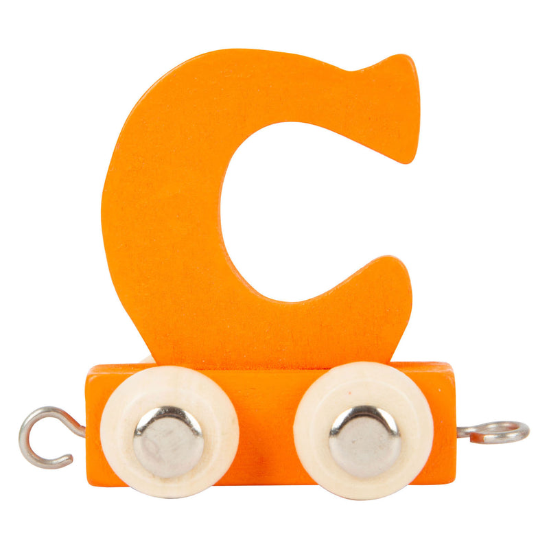 Piccole piede - Arancia del carattere in legno - C - 12 pezzi