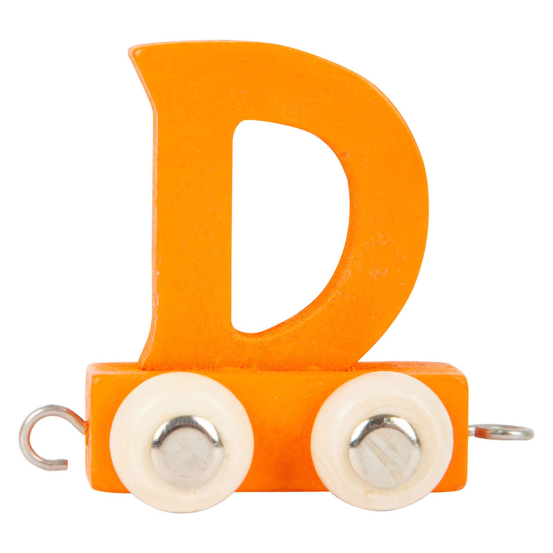 Piccole piede - Arancia del carattere in legno - D - 12 pezzi
