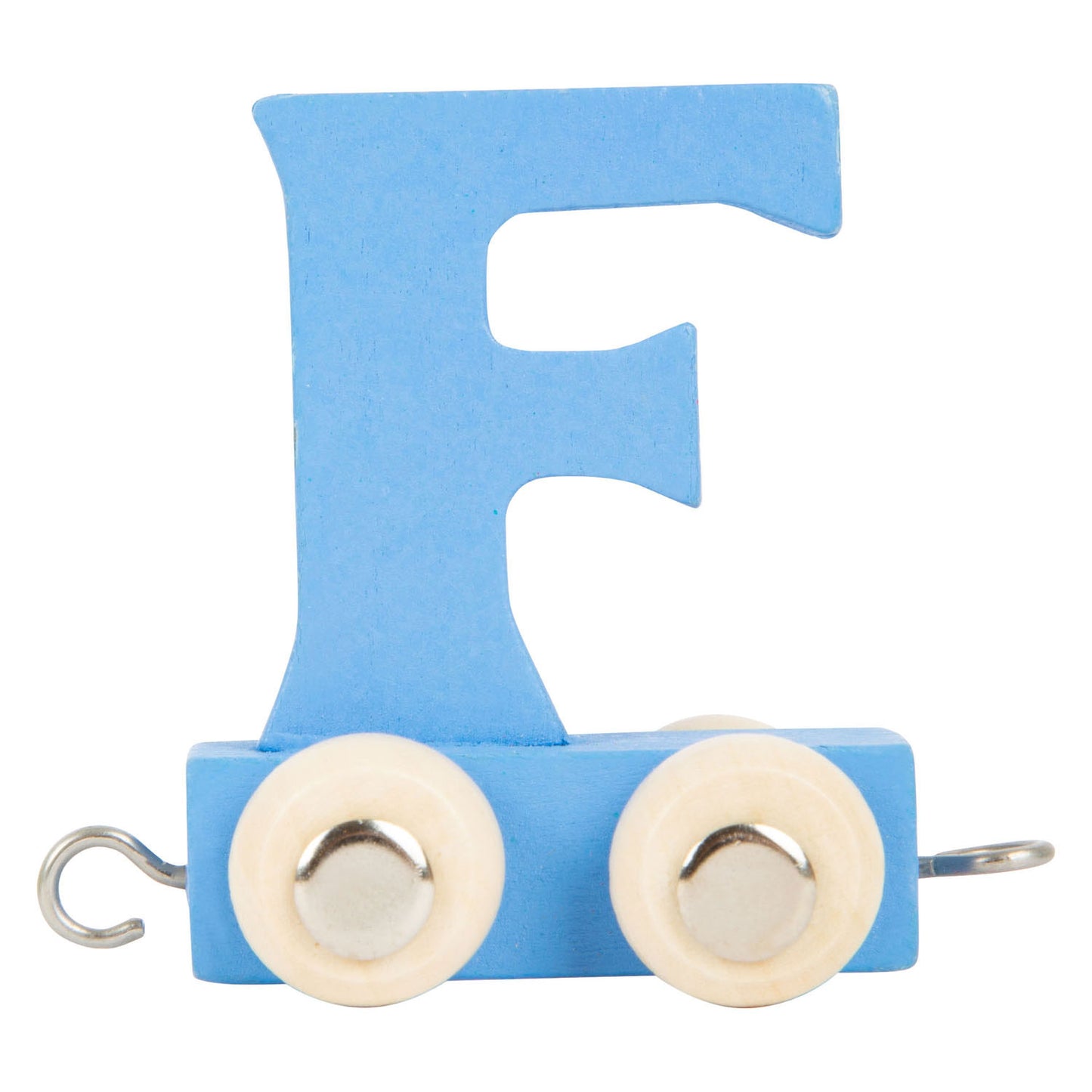 Piccole piede - Font blu in legno - F - 12 pezzi