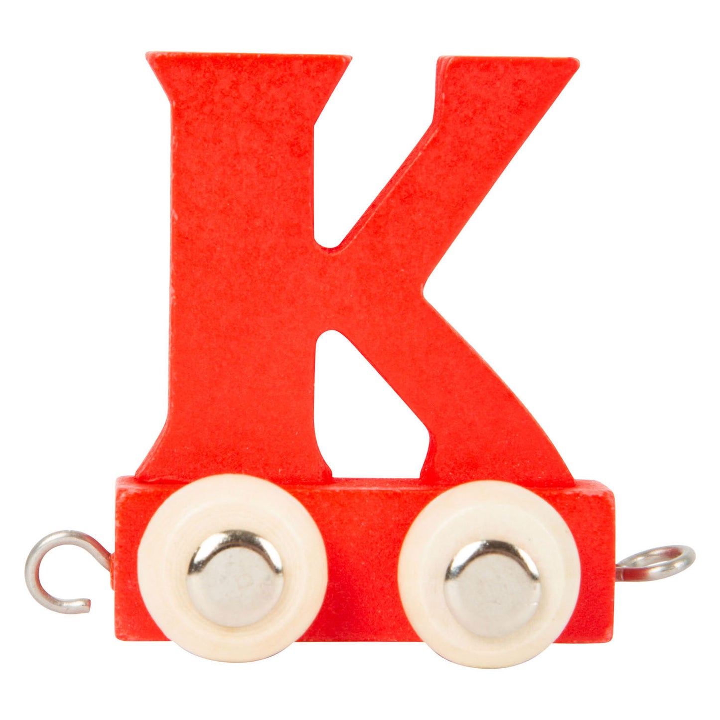 Piccole piede - Font in legno rosso - K - 12 pezzi
