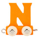 Pie pequeño - fuente de madera naranja - n - 12 piezas