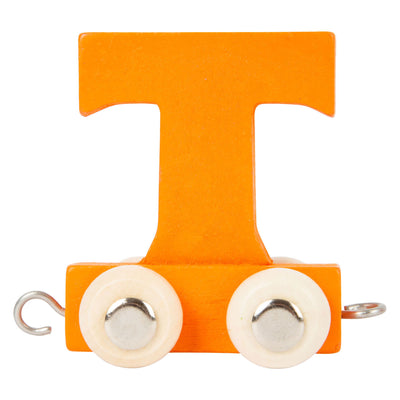 Small foot - houten lettertrein oranje - t - 12 stuks
