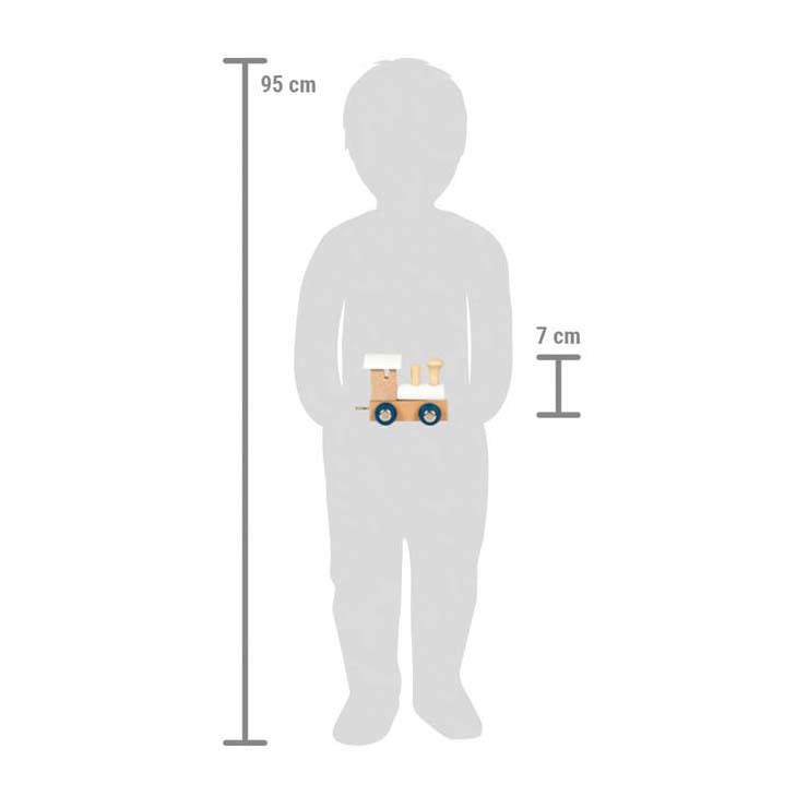 Pie pequeño - fuente de madera polar - locomotora blanca - 12