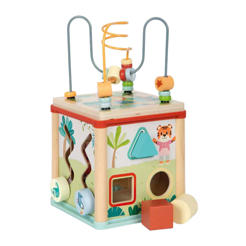 Small foot - Cubo motorio in legno fsc Jungle Friends