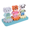 Small foot - gioco impilabile in legno con ingranaggi Jungle Friends fsc