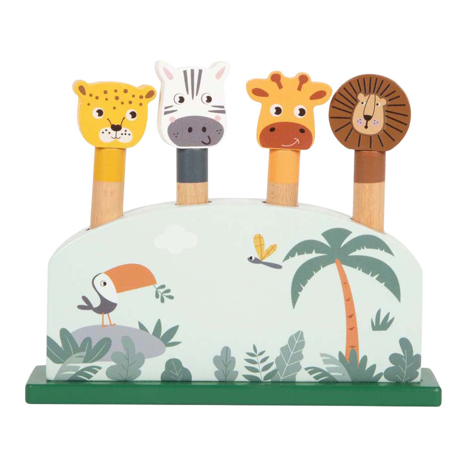 Small foot - gioco a forma di animale in legno safari fsc