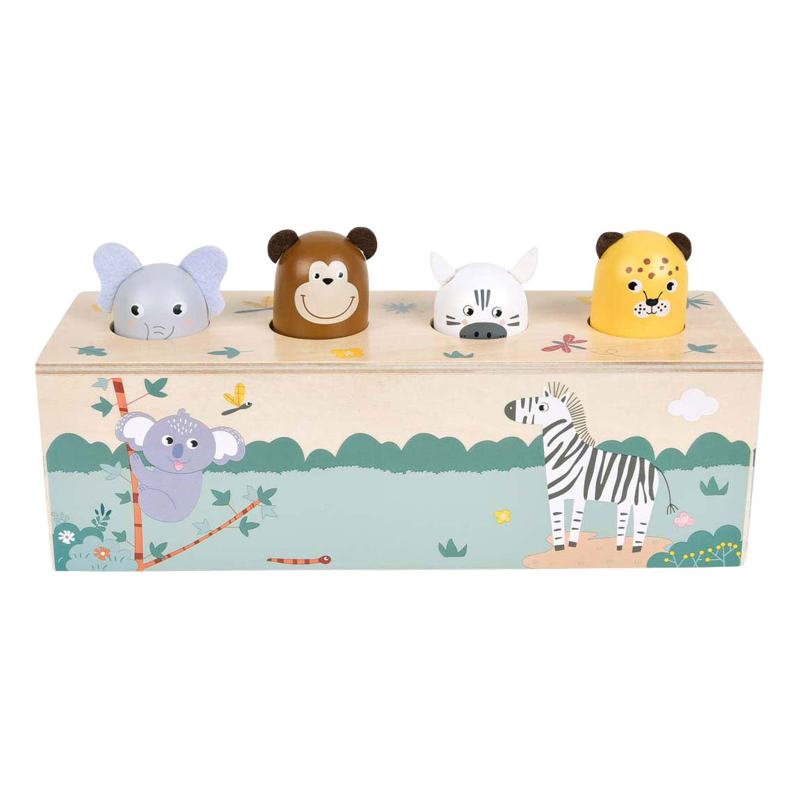 Small foot - animales danzantes de madera con sonidos safari fsc