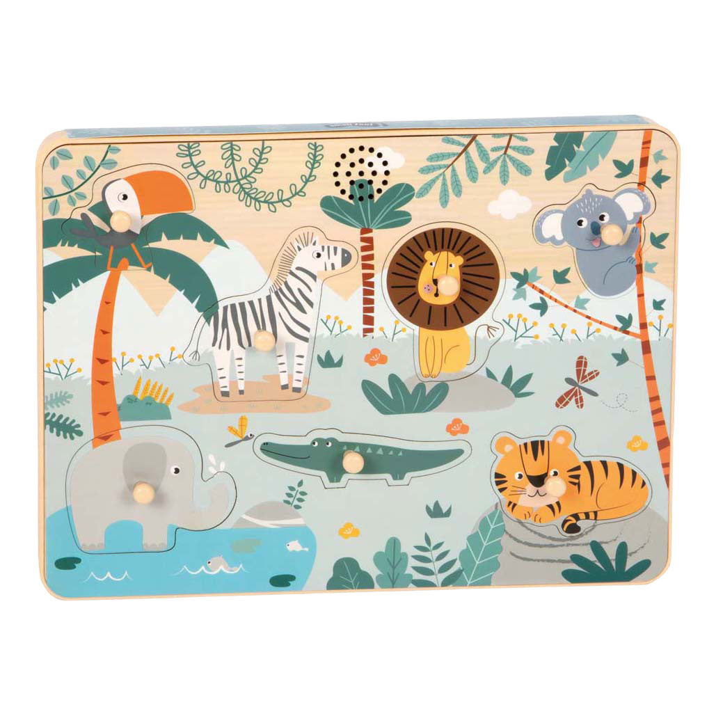 Small foot - safari de rompecabezas con sonidos de animales de madera