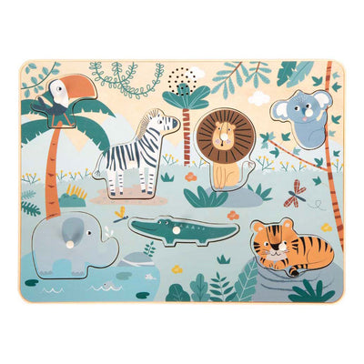 Small foot - safari puzzle con i suoni degli animali in legno