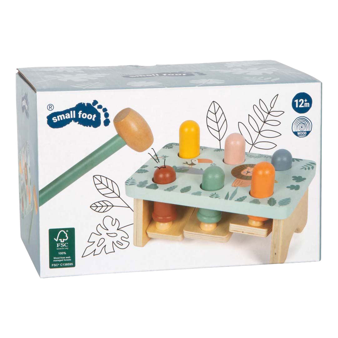 Small foot - Panca con martello in legno gioco safari fsc