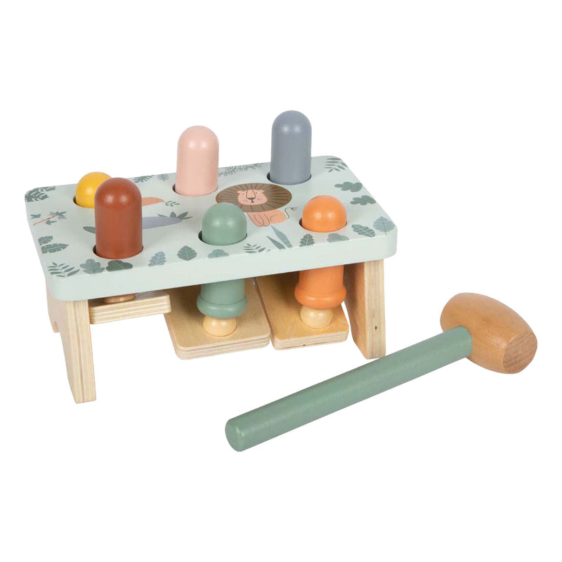 Small foot - Panca con martello in legno gioco safari fsc