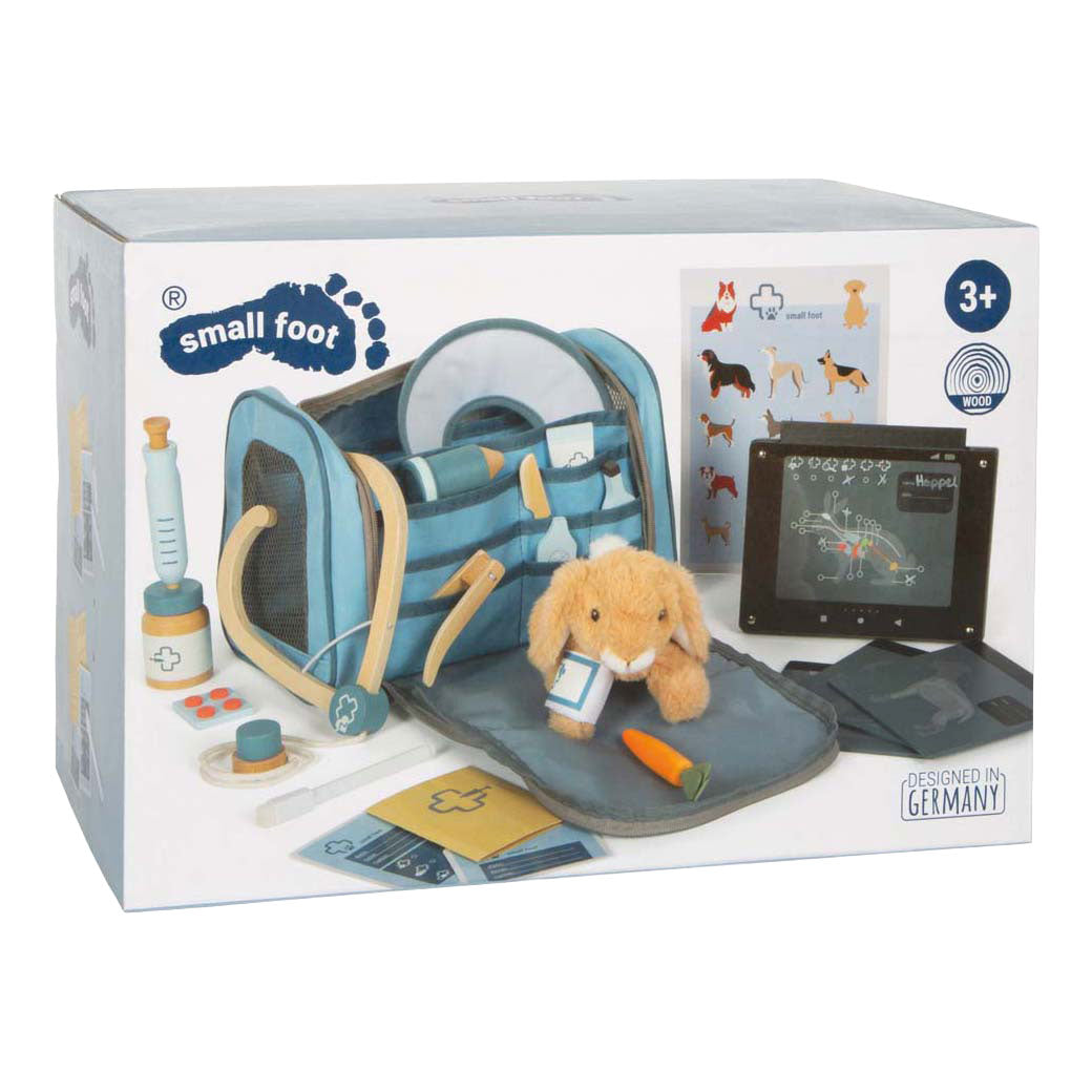 Small foot - Borsa veterinaria con coniglio in peluche