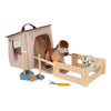 Set da gioco Small Foot - Cavallo con stalla e accessori in borsa