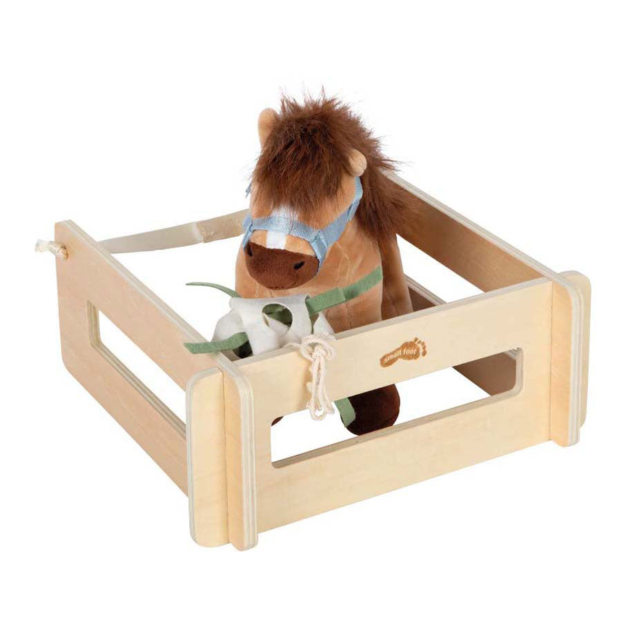 Set da gioco Small Foot - Cavallo con stalla e accessori in borsa