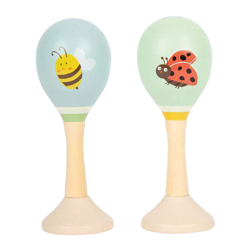 Small foot - houten maracas tiny friends - 2st.