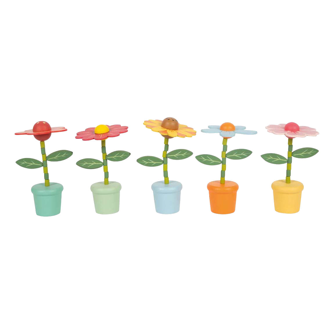 Pie pequeño - figura de madera estampada flor