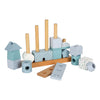 Small foot - Casetta impilabile in legno blu - 18 pz.