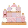 Small foot - Casetta impilabile in legno rosa - 18 pz.