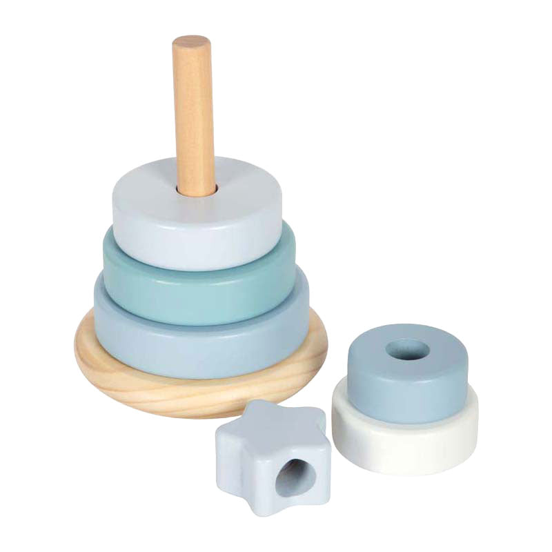 Small foot - torre impilabile in legno blu - 7 pz.