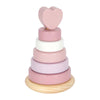 Small foot - torre impilabile in legno rosa - 7 pz.
