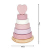 Small foot - torre impilabile in legno rosa - 7 pz.
