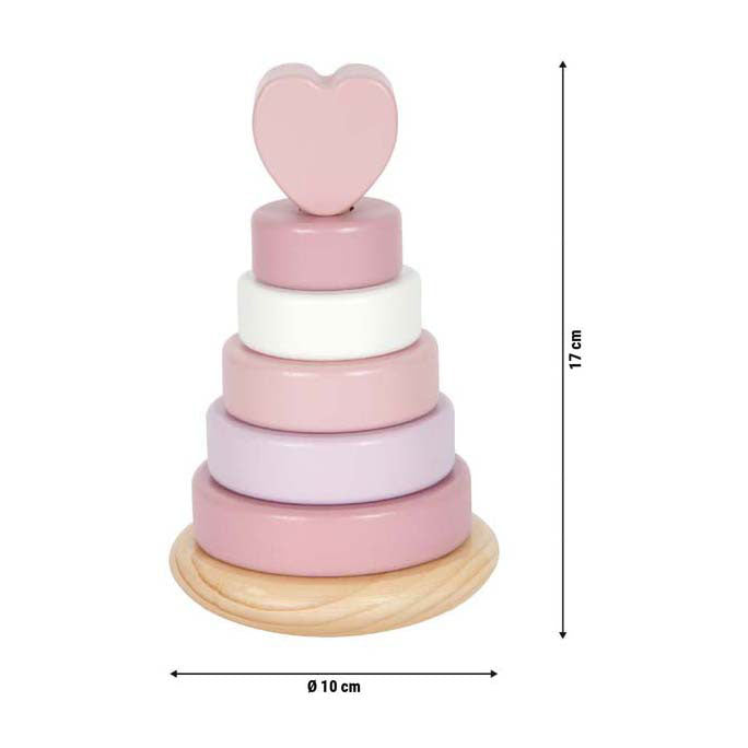 Small foot - torre impilabile in legno rosa - 7 pz.