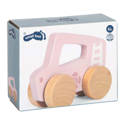 Small foot - wooden push car pink