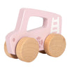 Small foot - houten duwautootje roze