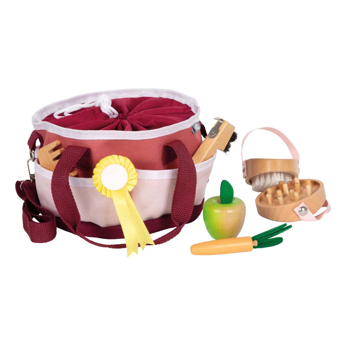 Small foot - Set per la cura del cavallo con borsa rossa