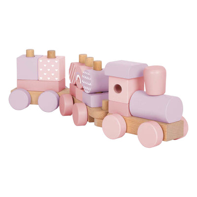 Small foot - tren de madera rosa