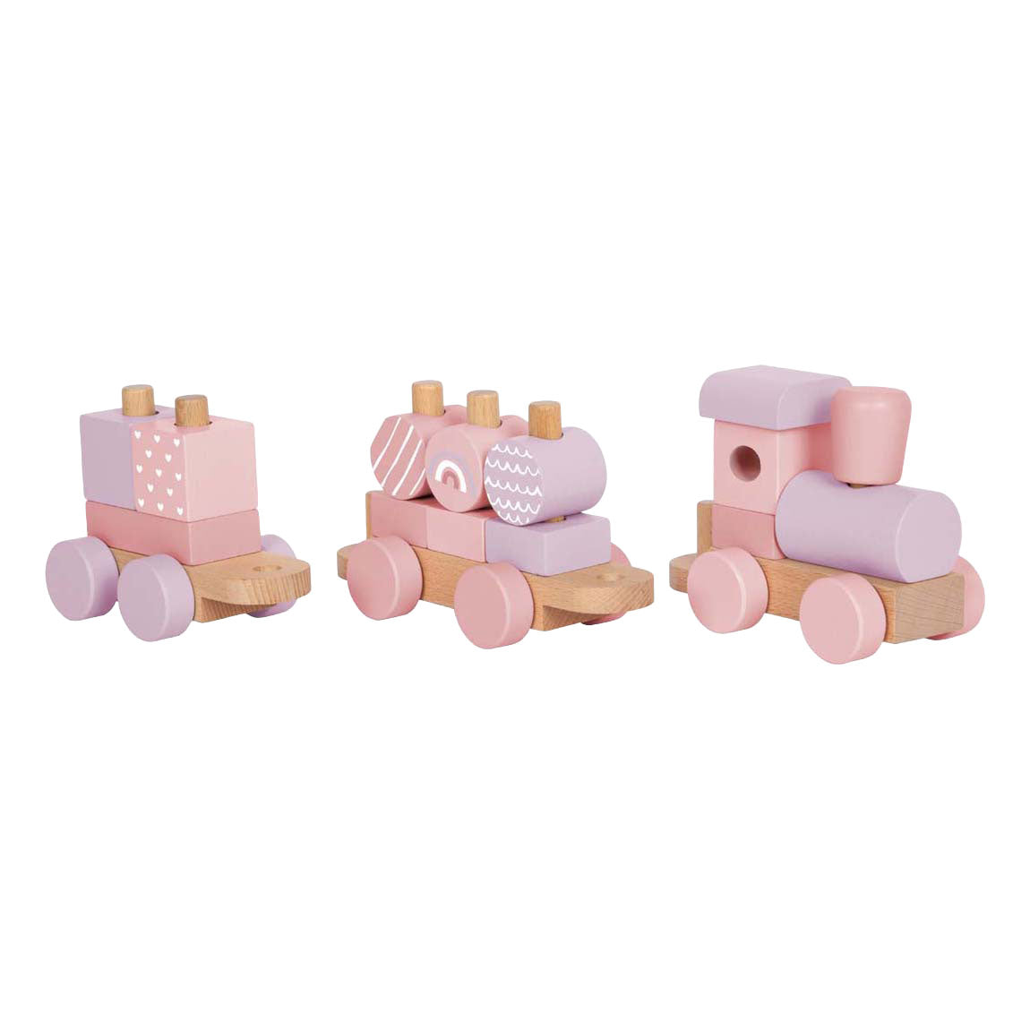 Small foot - Trenino in legno rosa