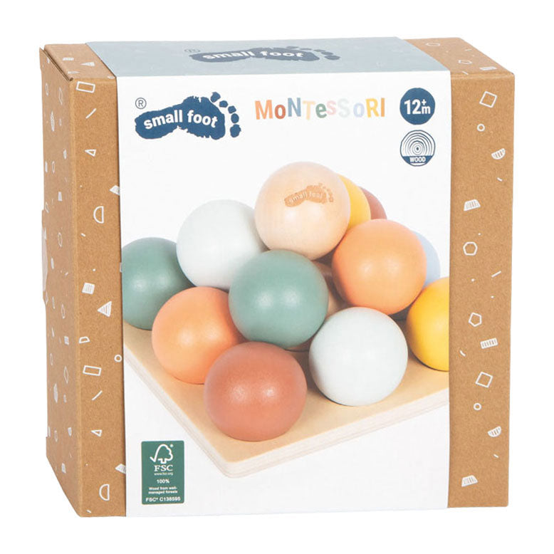 Small foot - Gioco di smistamento Montessori in legno con palline
