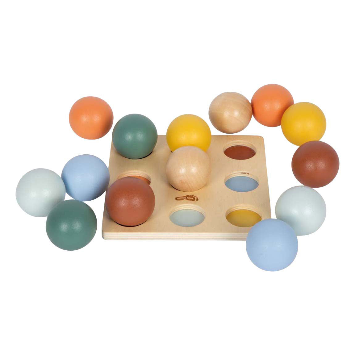 Small foot - Gioco di smistamento Montessori in legno con palline