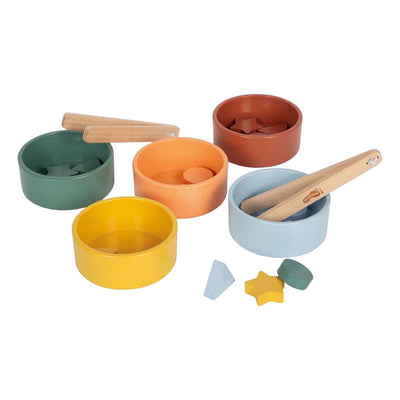 Small foot - Gioco Montessori di smistamento in legno con pinze