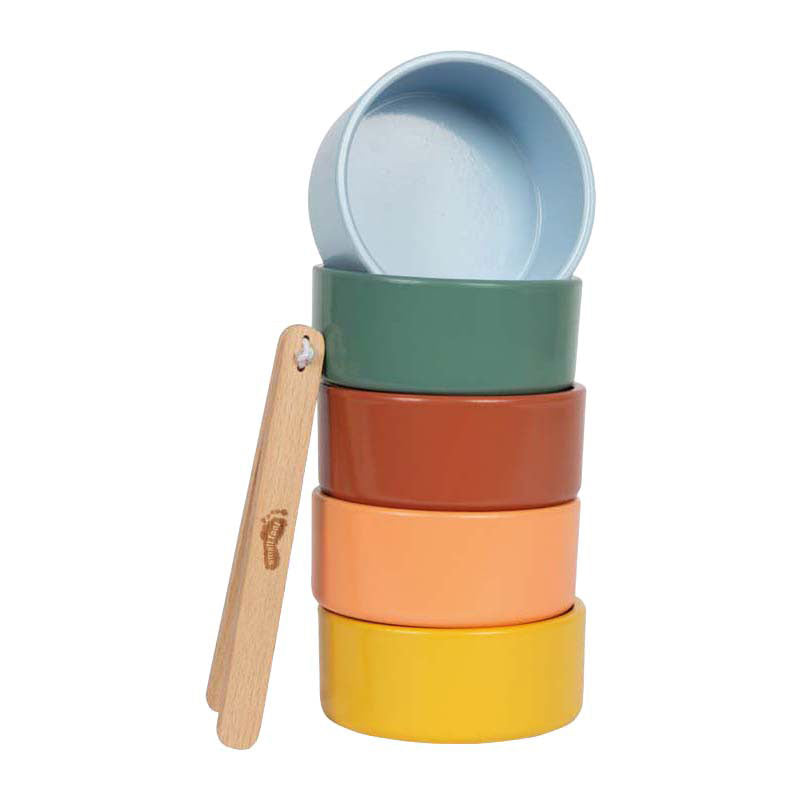 Small foot - Gioco Montessori di smistamento in legno con pinze