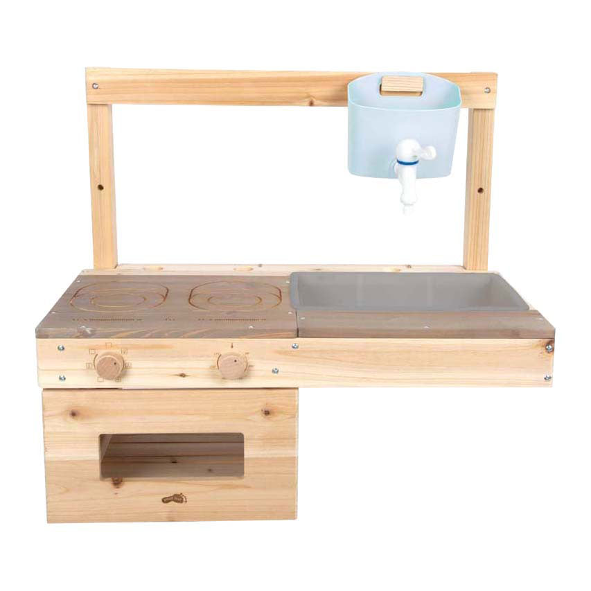 Small foot - cocina de barro elevada de madera