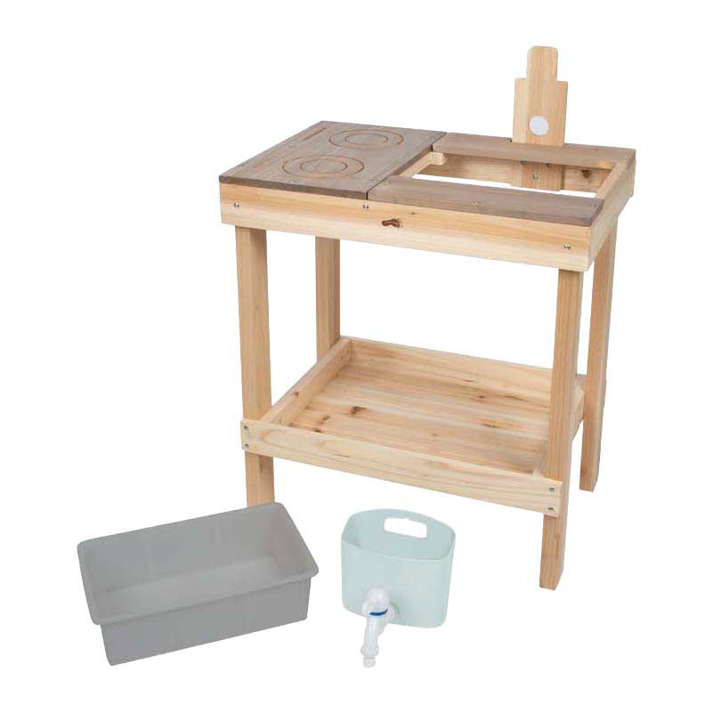 Small foot - mesa de juegos y cocina de barro de madera