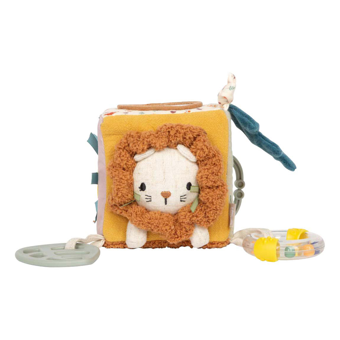 Small foot - stoffen kubus kleine leeuw