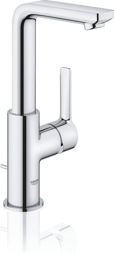 Grohe lineare new wastafelkraan l - hoge uitloop - met trekwaste - chroom