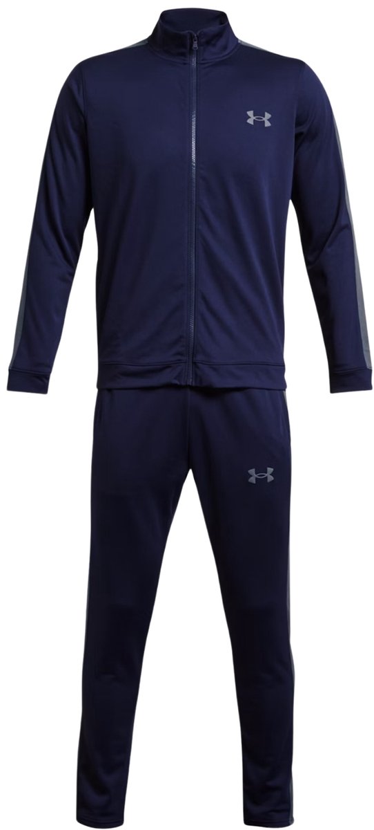 Chándal para hombre Under Armour ua rival knit track suit-blu - azul marino medianoche - gris
