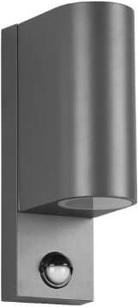 Trio roya - wandlamp - antraciet - excl. 2x gu10 4,9 w - bewegingssensor - buitenverlichting - ip44